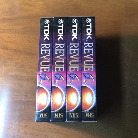 4 Brand New Factory Sealed TDK 6 Hour VHS Tapes. - Picture 2 of 6